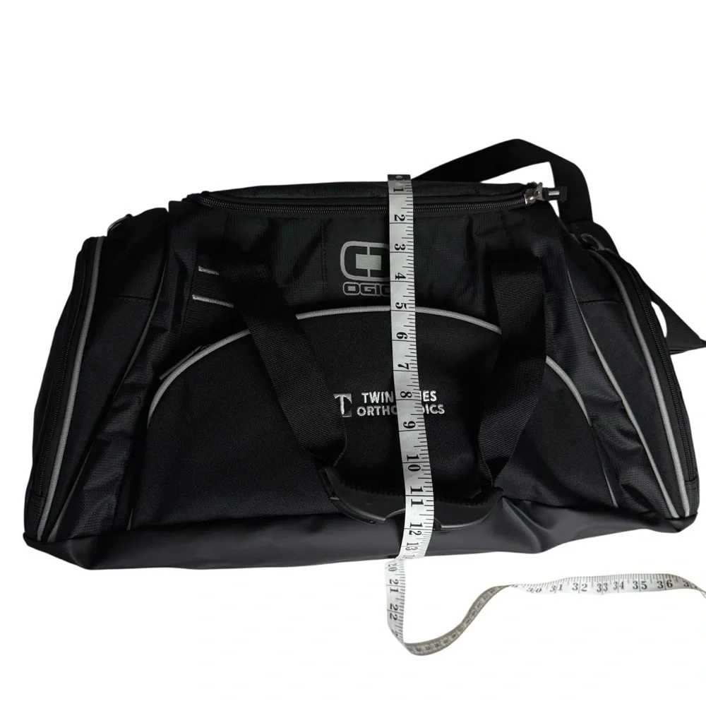 OGIO Crunch Duffle Bag In Black Has An Embroidery Luggage Travel Gym Workout NEW